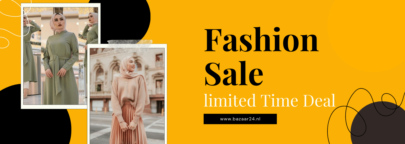Brown Minimalist Fashion Facebook Fundraiser Cover Photo (1400 × 500 px)