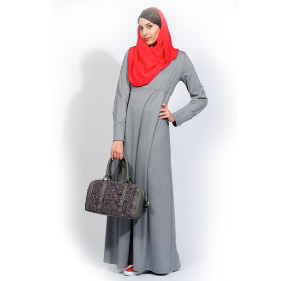 Abaya Feather Grey ( Bazaar.nl )